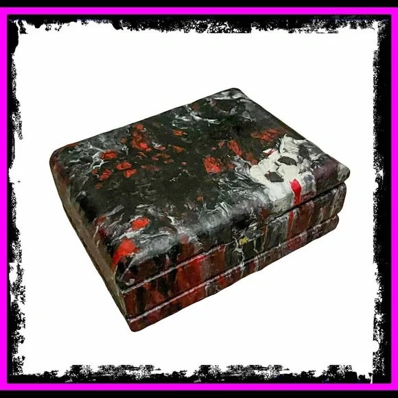 New Artisan Hand Painted By Me Gothic Poured Vintage Cigar Box By Arturo Fuente